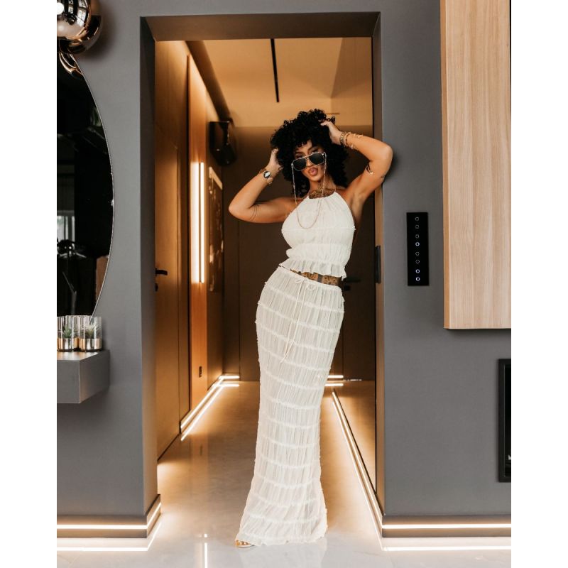 Komplet damski OLAVOGA ANITTA 2026 ecru - FashionPlace - 1
