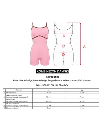 Kombinezon damski OLAVOGA KAVRO 2026 czerń/beż - FashionPlace - 7
