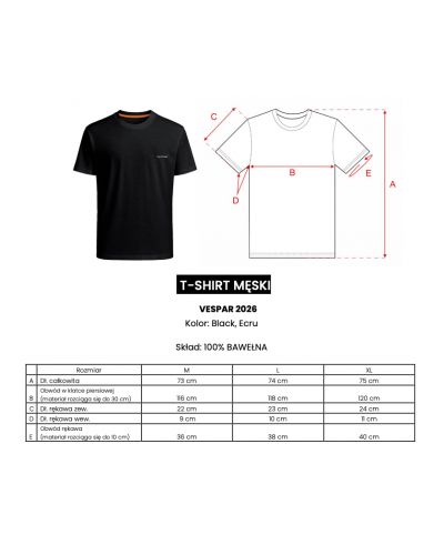 T-shirt męski OLAVOGA VESPAR 2026 czerń - FashionPlace - 5