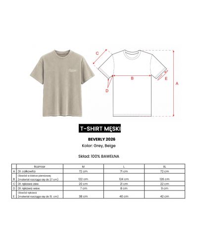T-shirt męski OLAVOGA BEVERLY 2026 beż - FashionPlace - 5