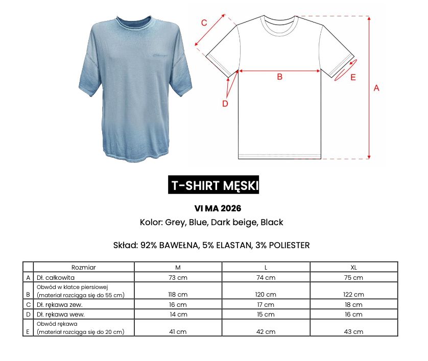 T-shirt męski OLAVOGA VI MA 2026 ciemny beż