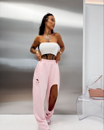 Spodnie damskie OLAVOGA VERANE 2026 pudrowy róż - FashionPlace - 4