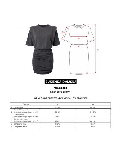 Sukienka OLAVOGA PERLO 2026 brąz - FashionPlace - 6