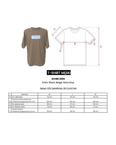 T-shirt męski OLAVOGA ECHRE 2026 beż - FashionPlace - 4