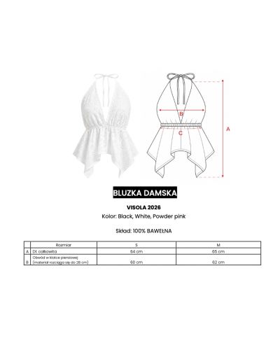 Bluzka damska OLAVOGA VISOLA 2026 biała - FashionPlace - 5