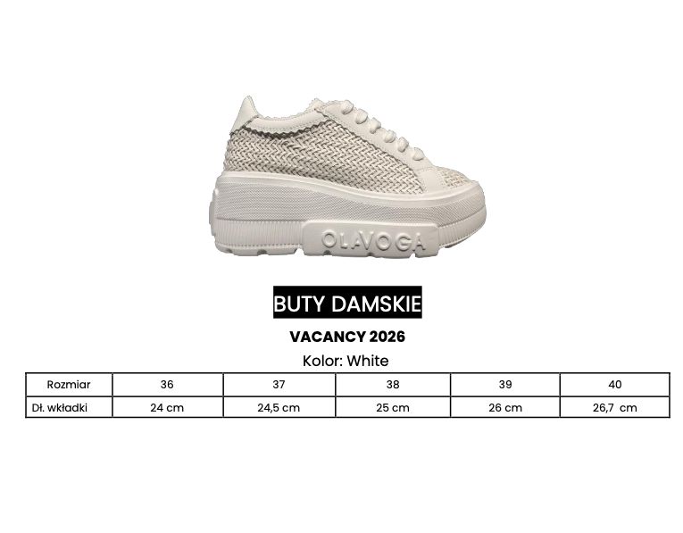 Buty damskie OLAVOGA VACANCY 2026 biel