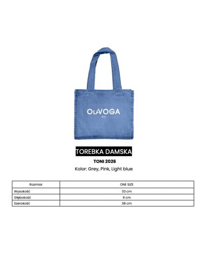Torebka damska OLAVOGA TONI 2026 jasno niebieska - FashionPlace - 4