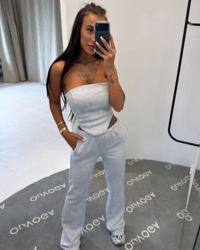Komplet damski OLAVOGA VERMELLE 2026 szary - FashionPlace - 5