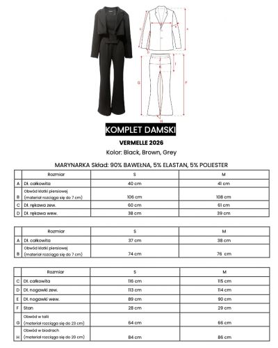 Komplet damski OLAVOGA VERMELLE 2026 szary - FashionPlace - 6