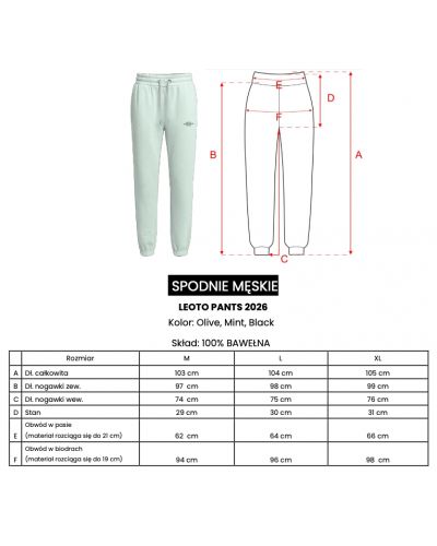 Spodnie męskie OLAVOGA LEOTO PANTS 2026 czerń - FashionPlace - 4