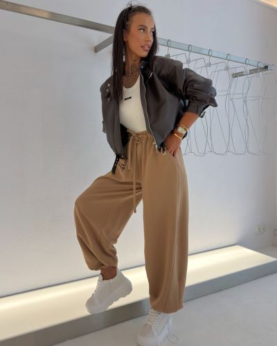 Spodnie damskie OLAVOGA SORENCE 2026 camel - FashionPlace - 1