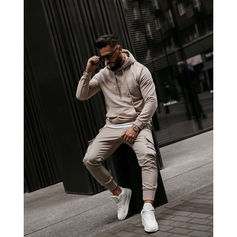 Bluza męska regular fit OLAVOGA NEVIR 2026 beż - FashionPlace - 1