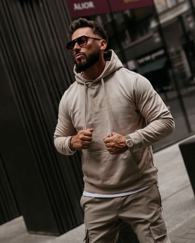 Bluza męska regular fit OLAVOGA NEVIR 2026 beż - FashionPlace - 2