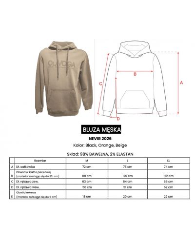 Bluza męska regular fit OLAVOGA NEVIR 2026 beż - FashionPlace - 4