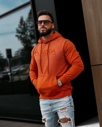 Bluza męska regular fit OLAVOGA NEVIR 2026 pomarańcz - FashionPlace - 1