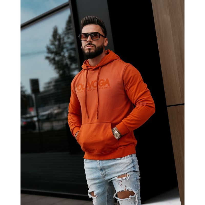 Bluza męska regular fit OLAVOGA NEVIR 2026 pomarańcz - FashionPlace - 1