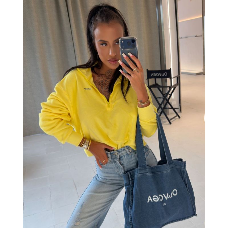 Bluza damska OLAVOGA NACY 2026 żółta - FashionPlace - 1