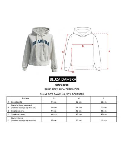 Bluza damska OLAVOGA SOVE 2026 róż - FashionPlace - 5