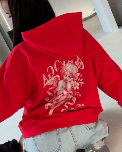 Bluza damska OLAVOGA SANTEA 2026 czerwień - FashionPlace - 5