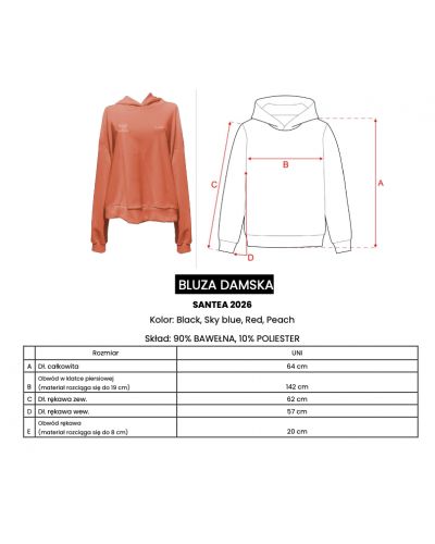 Bluza damska OLAVOGA SANTEA 2026 czerwień - FashionPlace - 6