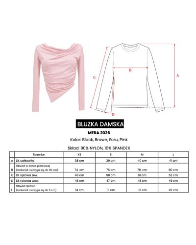 Bluzka damska OLAVOGA MERA 2026 brąz - FashionPlace - 4