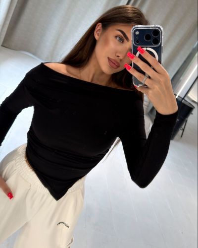 Bluzka damska OLAVOGA MERA 2026 czerń - FashionPlace - 3