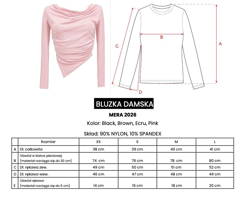 Bluzka damska OLAVOGA MERA 2026 czerń