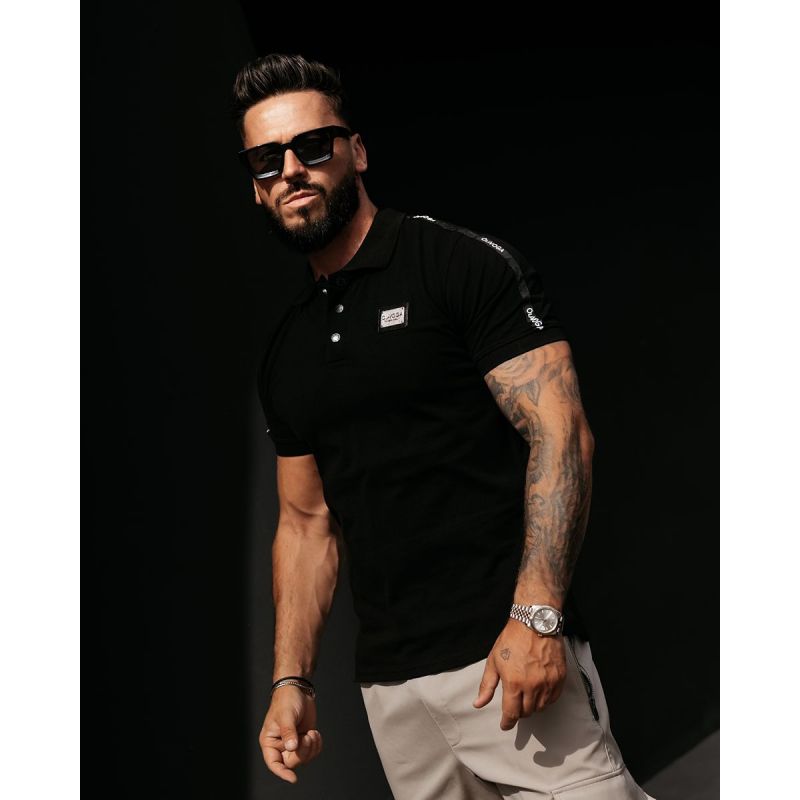 T-shirt męski slim fit OLAVOGA BALARDI 2026 czerń - FashionPlace - 1