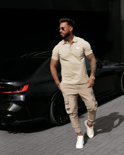 T-shirt męski slim fit OLAVOGA BALARDI 2026 oliwkowy - FashionPlace - 1
