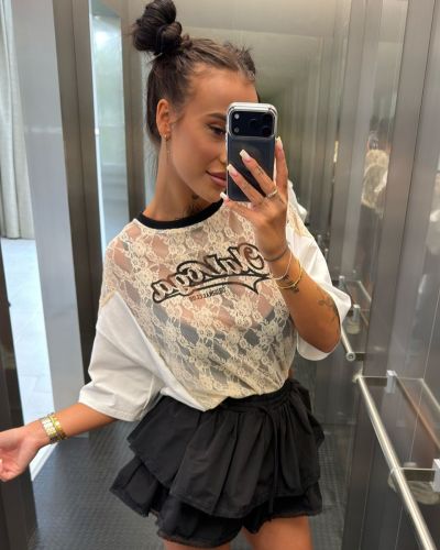 T-shirt damski OLAVOGA VIRELLA 2026 ecru - FashionPlace - 1