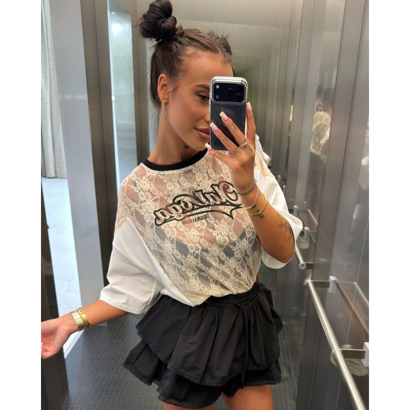 T-shirt damski OLAVOGA VIRELLA 2026 ecru - FashionPlace - 1
