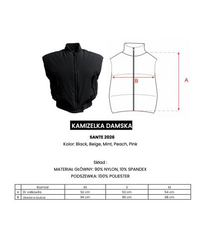 Kamizelka damska OLAVOGA SANTE 2026 brzoskwiniowa - FashionPlace - 5