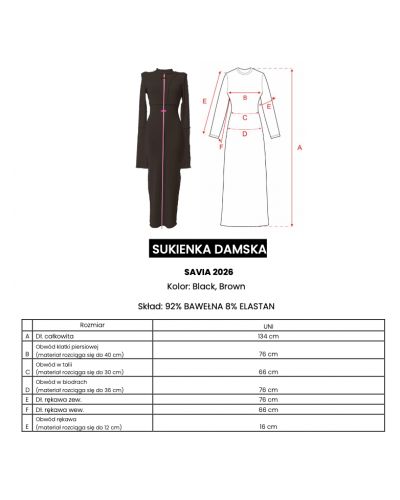 Sukienka damska OLAVOGA SAVIA 2026 brąz - FashionPlace - 5