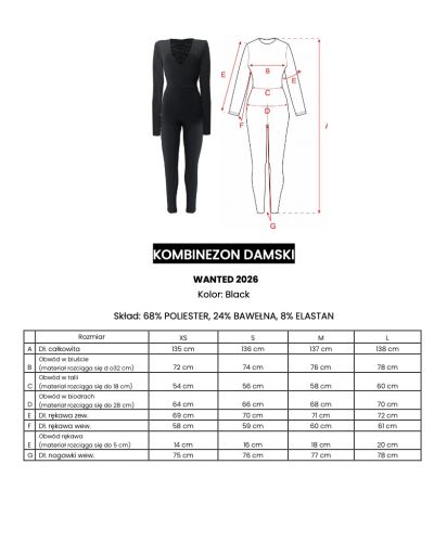 Kombinezon damski OLAVOGA WANTED 2026 czerń - FashionPlace - 7