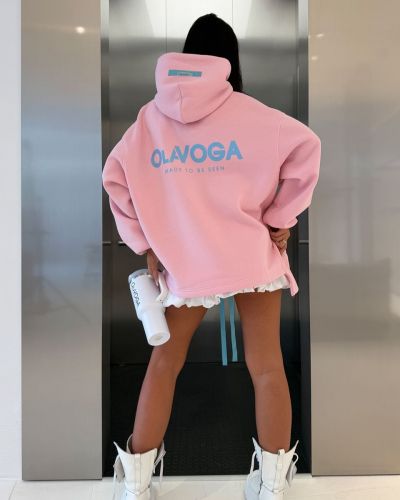 Bluza damska OLAVOGA AVIRA 2026 pudrowy róż - FashionPlace - 1