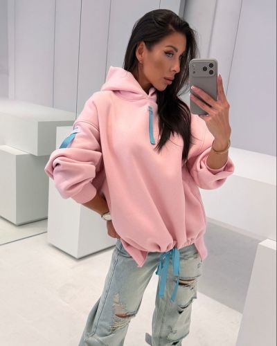 Bluza damska OLAVOGA AVIRA 2026 pudrowy róż - FashionPlace - 8