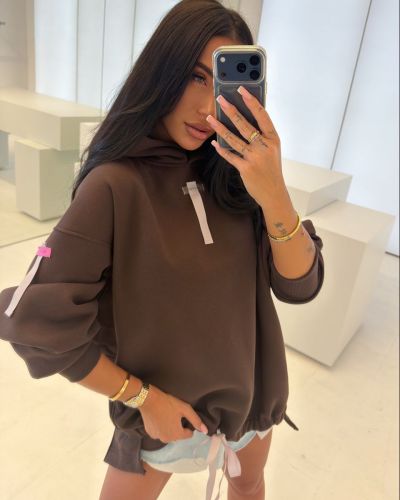 Bluza damska OLAVOGA AVIRA 2026 brąz - FashionPlace - 3