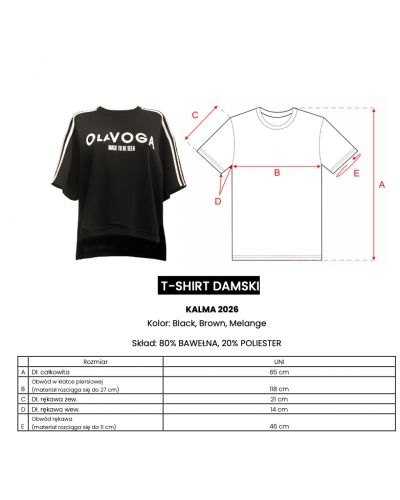 T-shirt damski OLAVOGA KALMA 2026 czerń - FashionPlace - 6