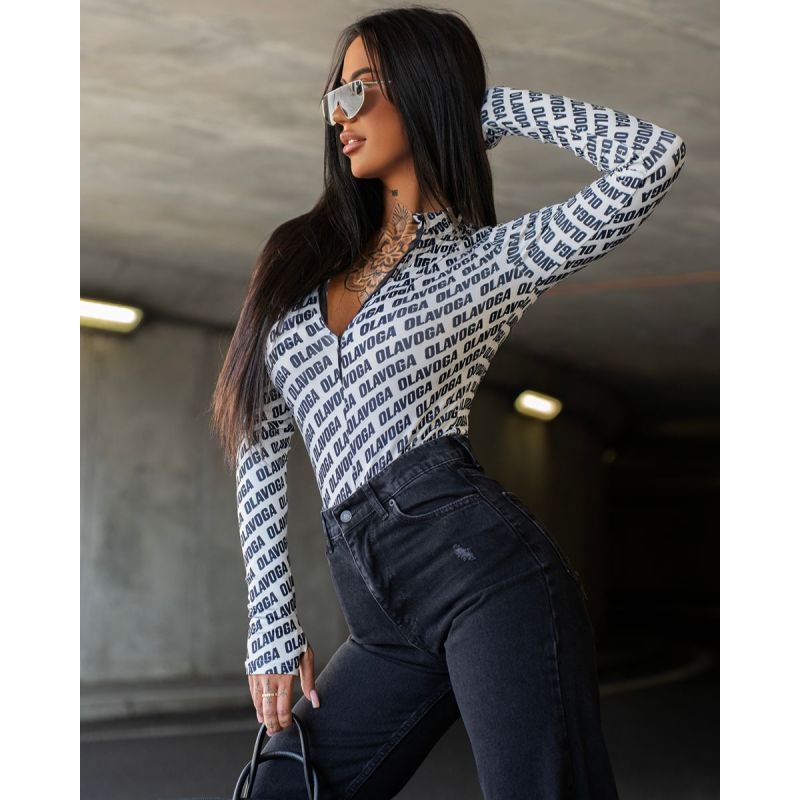Body damskie OLAVOGA LOYAL 2026 ecru+czerń - FashionPlace - 1