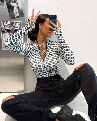 Body damskie OLAVOGA LOYAL 2026 ecru+czerń - FashionPlace - 4