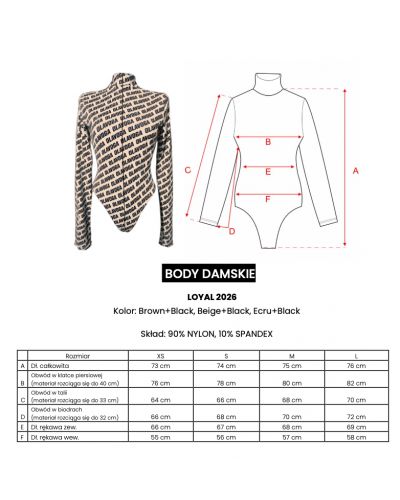 Body damskie OLAVOGA LOYAL 2026 ecru+czerń - FashionPlace - 9