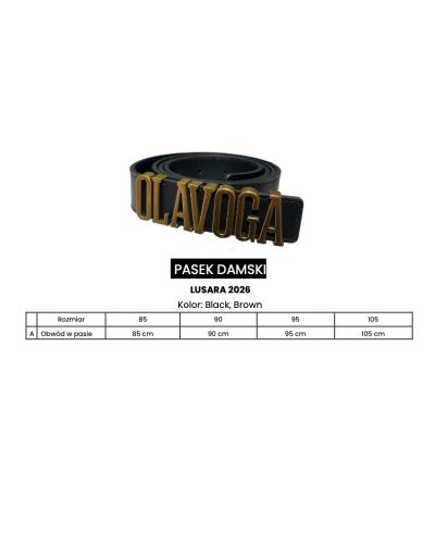 Pasek damski OLAVOGA LUSARA 2026 brąz - FashionPlace - 5
