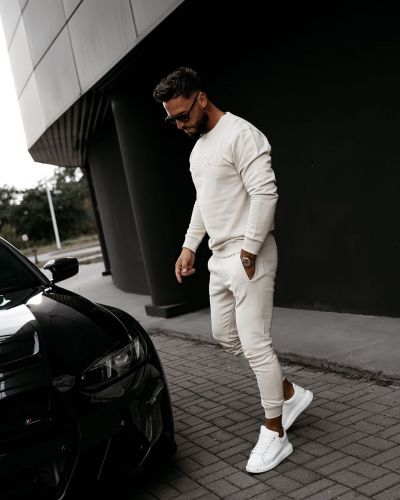Komplet męski OLAVOGA KABEZA 2026 beż - FashionPlace - 1