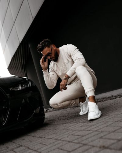 Komplet męski OLAVOGA KABEZA 2026 beż - FashionPlace - 3
