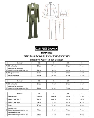 Komplet damski OLAVOGA NUMA 2026 brąz - FashionPlace - 3