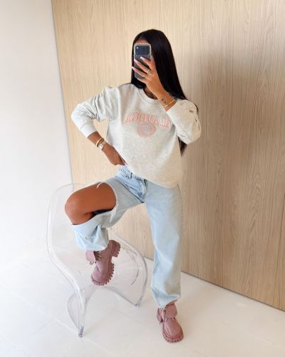 Bluza damska OLAVOGA LULU 2026 szara - FashionPlace - 1
