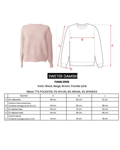 Sweter damski OLAVOGA FONSI 2026 brąz - FashionPlace - 4