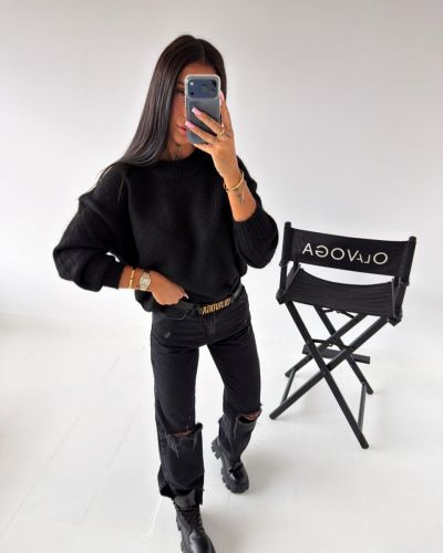 Sweter damski OLAVOGA FONSI 2026 czerń - FashionPlace - 3