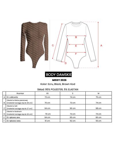 Body damskie OLAVOGA MISSY 2026 brąz - FashionPlace - 4