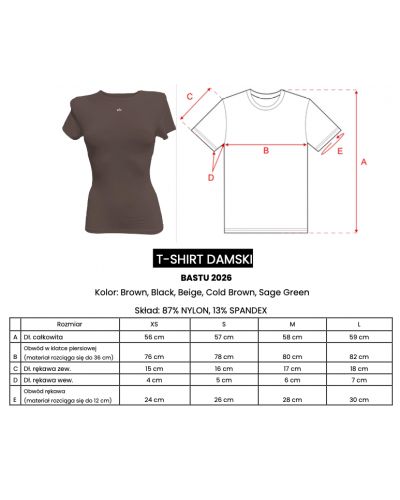 T-shirt damski OLAVOGA BASTU 2026 beż - FashionPlace - 4